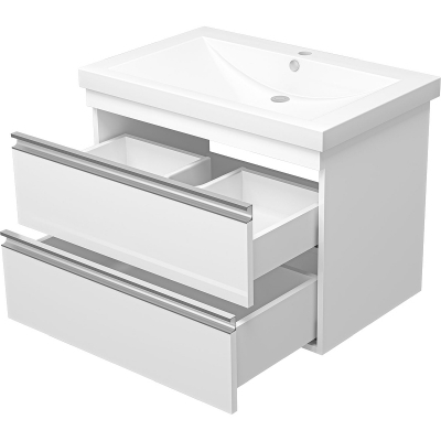 Тумба с раковиной Misty Ингрид 75 УТ000015021 подвесная Белая