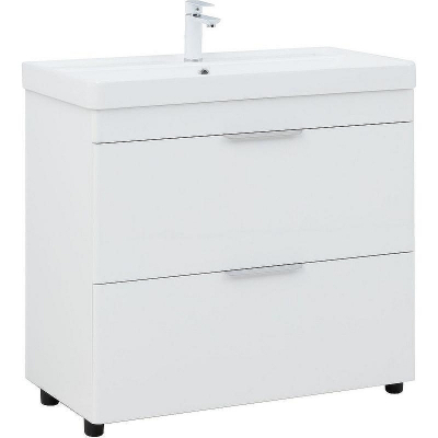 Тумба под раковину Aquanet Ирис new 90 336309 Белый глянец