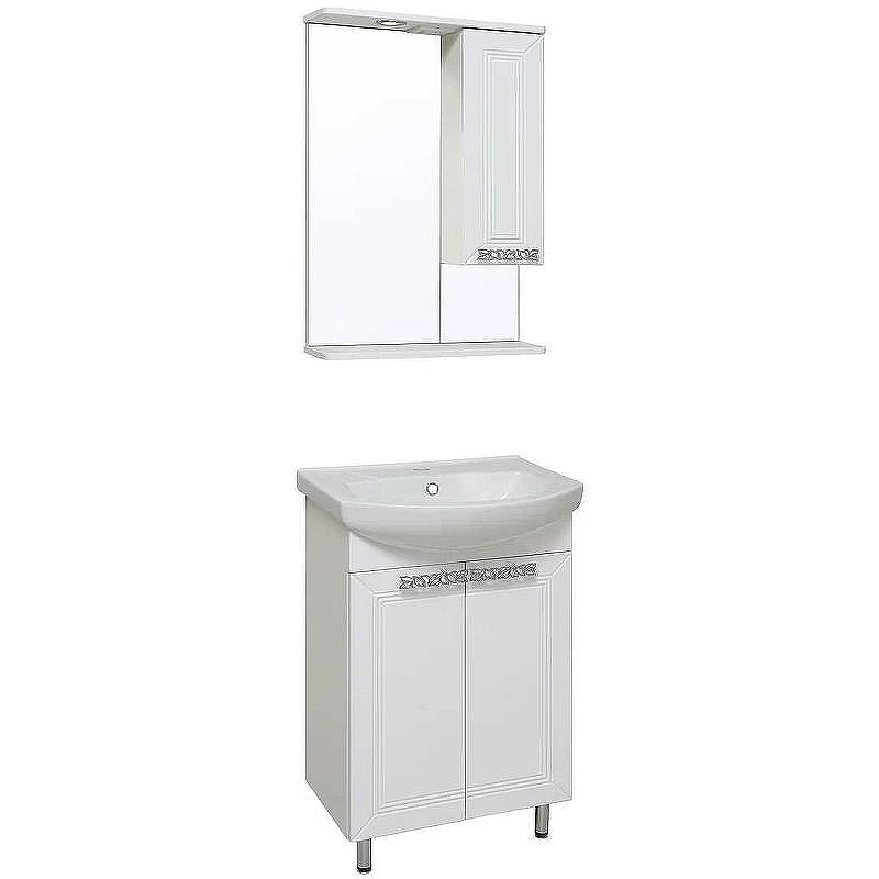 Тумба под раковину Runo Монро 55 00-00000457 Белая, купить, цена, заказать, магазин, доставка, скидка, промокод, купить, цена, заказать, магазин, доставка, скидка, промокод