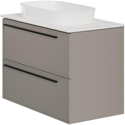 Тумба под раковину La Fenice Elba Twin 90 FNC-01-ELB-C-90-2 подвесная Бежевая матовая