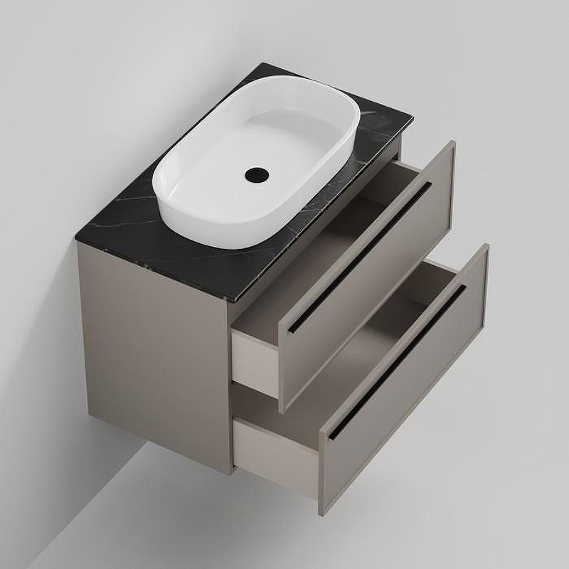 Тумба под раковину La Fenice Elba Twin 90 FNC-01-ELB-C-90-2 подвесная Бежевая матовая, купить, цена, заказать, магазин, доставка, скидка, промокод, купить, цена, заказать, магазин, доставка, скидка, промокод