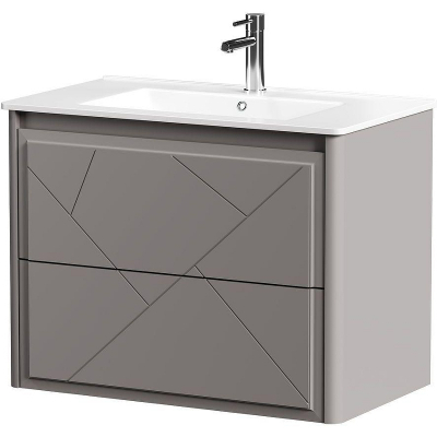 Тумба под раковину Allen Brau Paris 80 1.360001.PGM подвесная Платина матовый