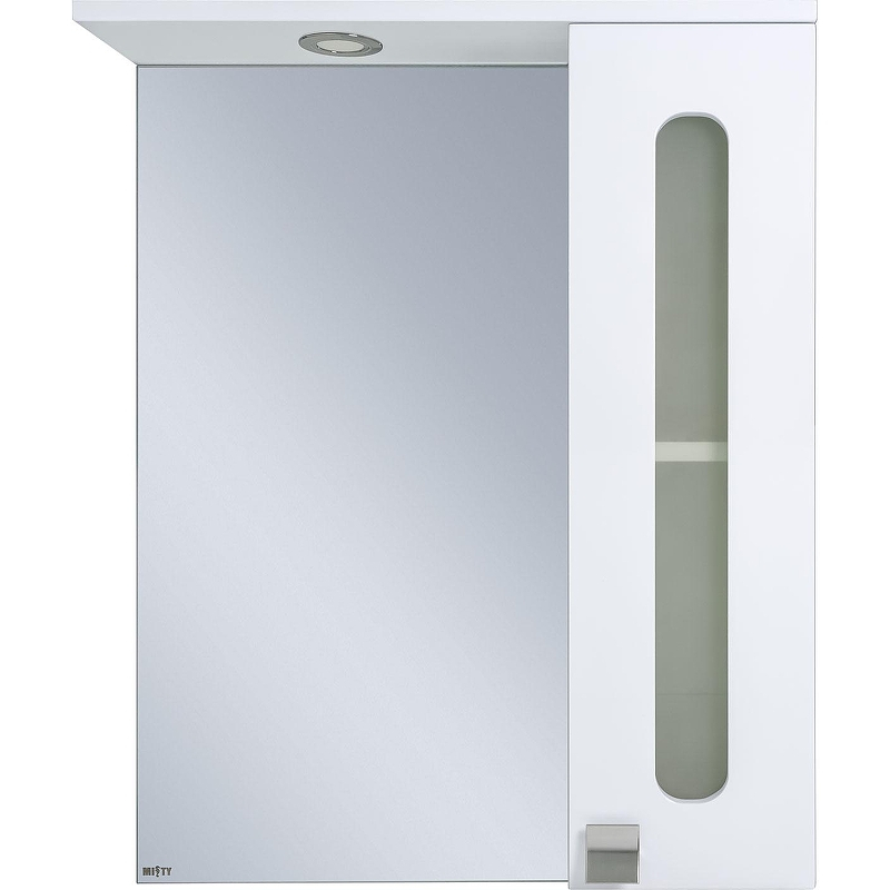 Зеркало со шкафом Misty Урал 60 R Э-Ура-04060-021П с подсветкой Белое, купить, цена, заказать, магазин, доставка, скидка, промокод, купить, цена, заказать, магазин, доставка, скидка, промокод