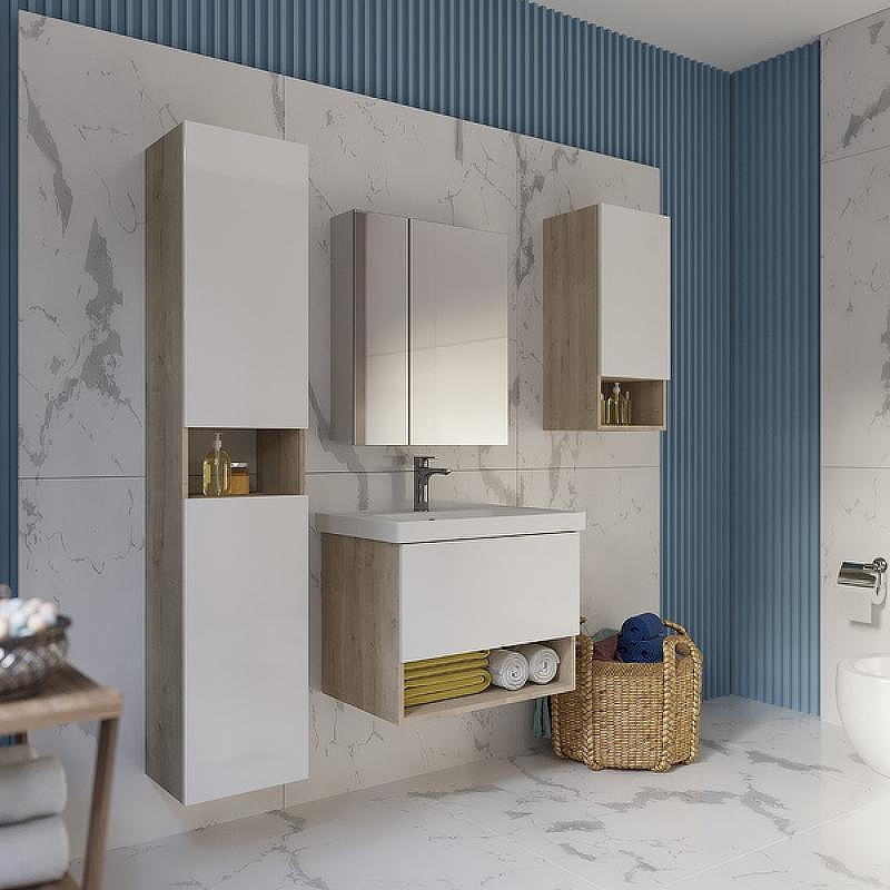 Тумба под раковину Dreja Perfecto 90 99.0813 подвесная Дуб эврика Белый, купить, цена, заказать, магазин, доставка, скидка, промокод, купить, цена, заказать, магазин, доставка, скидка, промокод