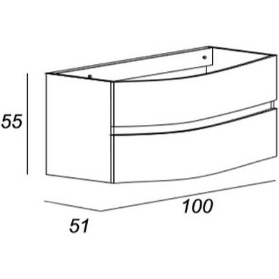 Тумба под раковину Cezares Dalila 100 54712 подвесная Frassinato Bianco
