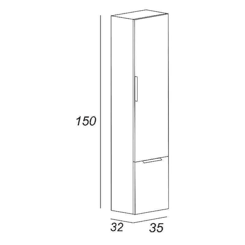 Шкаф пенал Cezares Urban 35 55182 подвесной Frassino scuro, купить, цена, заказать, магазин, доставка, скидка, промокод, купить, цена, заказать, магазин, доставка, скидка, промокод