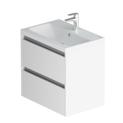 Тумба под раковину AM.PM Pulse 60 M91-FHX0602-WCC0602WG подвесная цвет Белый глянцевый