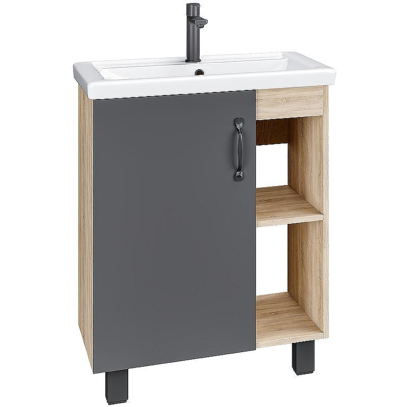 Тумба под раковину Grossman Флай 60 106002 Дуб сонома Серая, купить, цена, заказать, магазин, доставка, скидка, промокод, купить, цена, заказать, магазин, доставка, скидка, промокод