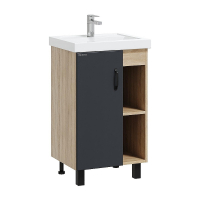 Тумба под раковину Onika Тимбер 50 L 105035 цвет Дуб сонома Серый, купить, цена, заказать, магазин, доставка, скидка, промокод, купить, цена, заказать, магазин, доставка, скидка, промокод