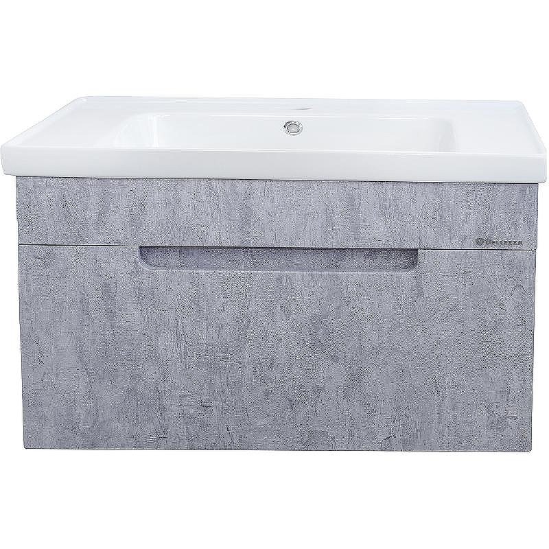 Тумба под раковину Bellezza Грейс 90 4630815190489 подвесная Скала серая, купить, цена, заказать, магазин, доставка, скидка, промокод, купить, цена, заказать, магазин, доставка, скидка, промокод