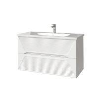 Тумба под раковину Caprigo Modo Terza 100 35615-SF027 подвесная цвет Белый, купить, цена, заказать, магазин, доставка, скидка, промокод, купить, цена, заказать, магазин, доставка, скидка, промокод