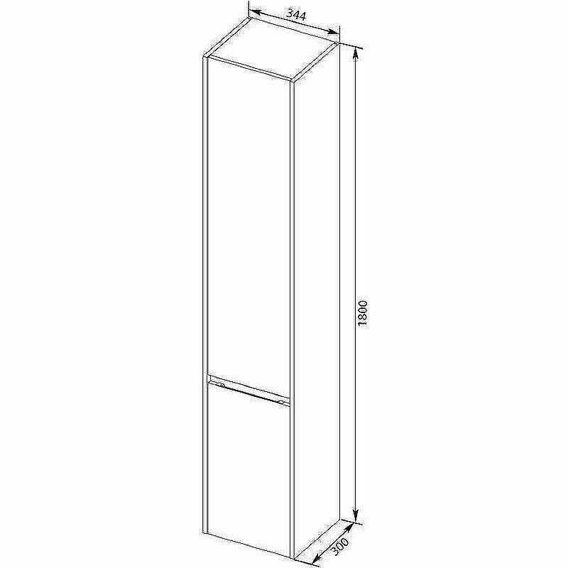 Шкаф пенал Aquanet Клио 35 274750 подвесной Белый глянец Дуб Веллингтон, купить, цена, заказать, магазин, доставка, скидка, промокод, купить, цена, заказать, магазин, доставка, скидка, промокод