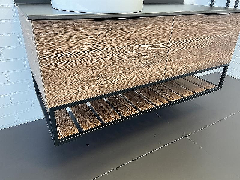 Тумба с раковиной Comforty Порто 120-1 00-00000828 подвесная Дуб темно-коричневый, купить, цена, заказать, магазин, доставка, скидка, промокод, купить, цена, заказать, магазин, доставка, скидка, промокод