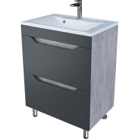 Тумба под раковину Stella Polar Абигель 80 SP-00001130 Серая Цемент, купить, цена, заказать, магазин, доставка, скидка, промокод, купить, цена, заказать, магазин, доставка, скидка, промокод