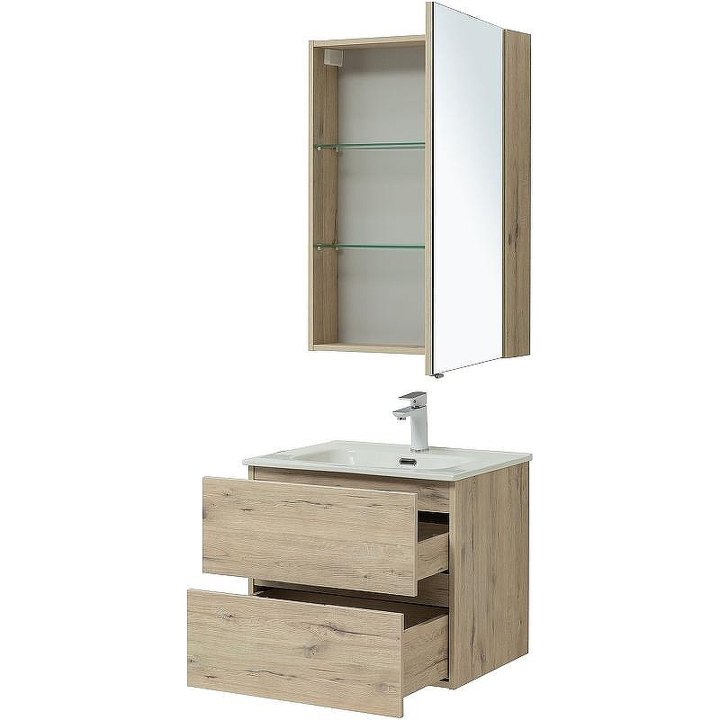 Комплект мебели для ванной Aquanet Алвита New 60 274209 подвесной Дуб веллингтон белый, купить, цена, заказать, магазин, доставка, скидка, промокод, купить, цена, заказать, магазин, доставка, скидка, промокод
