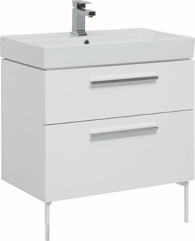 Комплект мебели для ванной Aquanet Nova 75 243255 подвесной Белый глянец, купить, цена, заказать, магазин, доставка, скидка, промокод, купить, цена, заказать, магазин, доставка, скидка, промокод