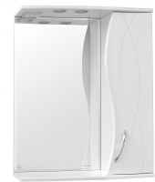 Зеркало со шкафом Style Line Амелия 65 с подсветкой Белый глянец, купить, цена, заказать, магазин, доставка, скидка, промокод, купить, цена, заказать, магазин, доставка, скидка, промокод