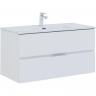 Тумба под раковину Aquanet Алвита New 100 277518 подвесная Белая матовая, купить, цена, заказать, магазин, доставка, скидка, промокод, купить, цена, заказать, магазин, доставка, скидка, промокод