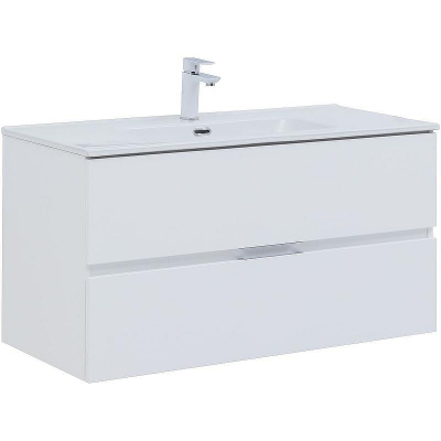 Тумба под раковину Aquanet Алвита New 100 277518 подвесная Белая матовая