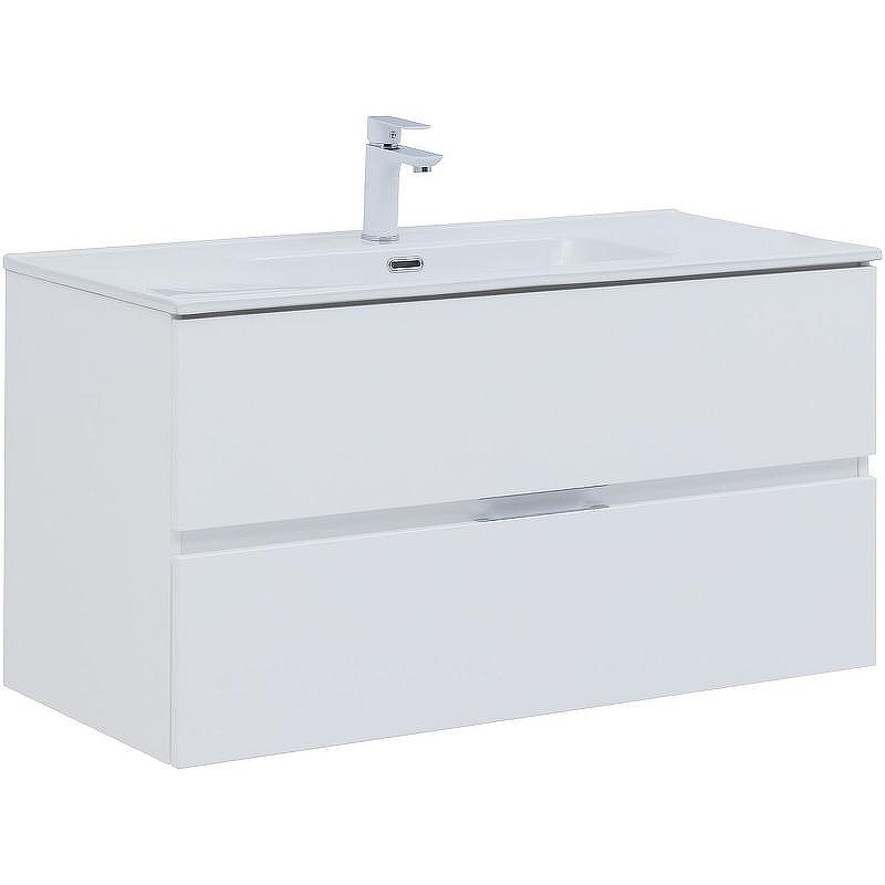Тумба под раковину Aquanet Алвита New 100 277518 подвесная Белая матовая, купить, цена, заказать, магазин, доставка, скидка, промокод, купить, цена, заказать, магазин, доставка, скидка, промокод