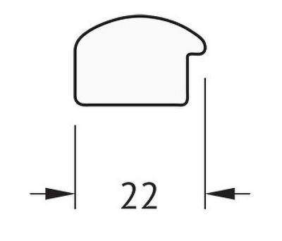 Зеркало Evoform Definite 138х48 BY 0706 в багетной раме - Орех 22