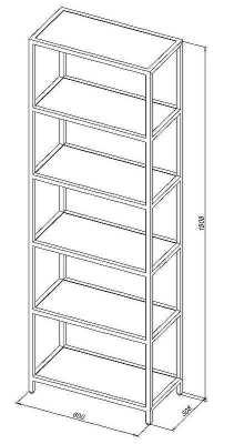 Стеллаж Allen Brau Liberty 60 1.33006.BB Черный браш