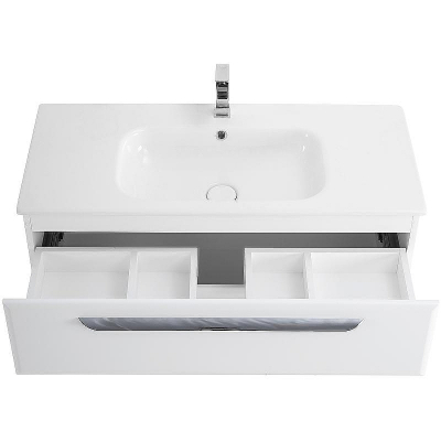 Тумба под раковину Cezares Eco-Cer 100 ECO-CER-1000-2C-SO-BO подвесная Bianco Opaco без ручек