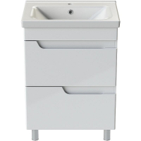 Тумба с раковиной Orange Topline-Milano 60 TM60-02+RA Белый глянец, купить, цена, заказать, магазин, доставка, скидка, промокод, купить, цена, заказать, магазин, доставка, скидка, промокод