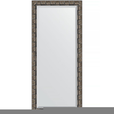 Зеркало Evoform Exclusive 163х73 BY 1206 с фацетом в багетной раме - Серебряный бамбук 73