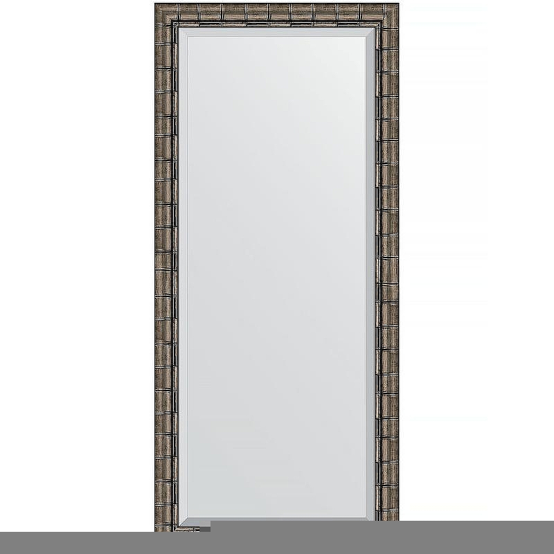 Зеркало Evoform Exclusive 163х73 BY 1206 с фацетом в багетной раме - Серебряный бамбук 73, купить, цена, заказать, магазин, доставка, скидка, промокод, купить, цена, заказать, магазин, доставка, скидка, промокод