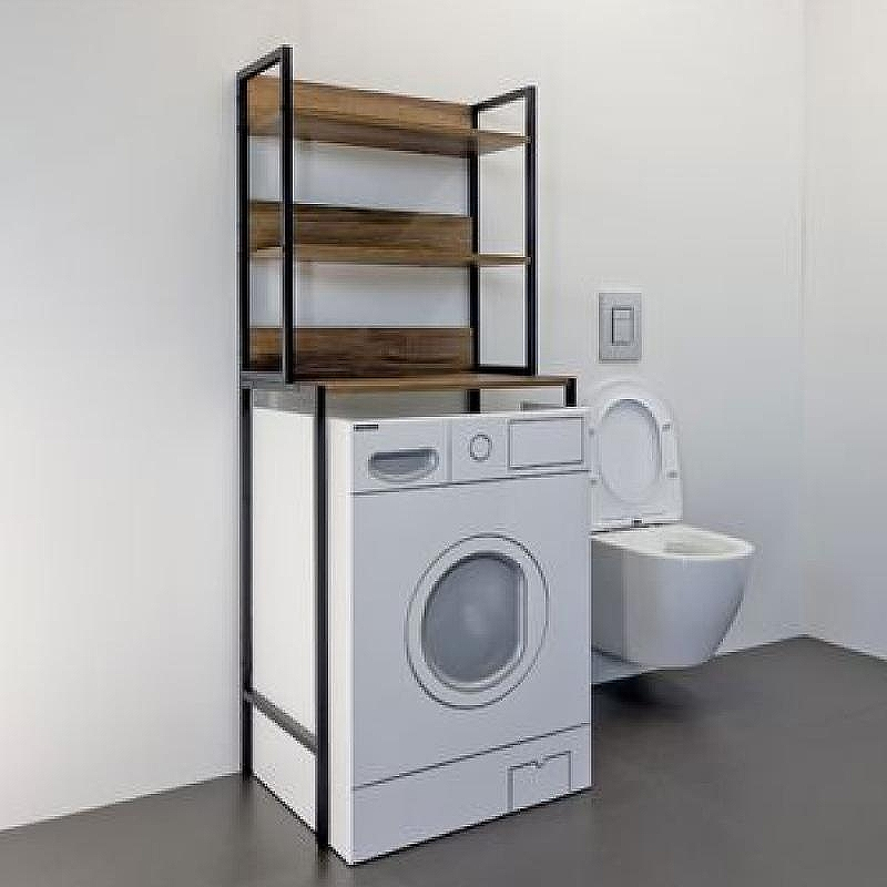 Стеллаж Comforty 65 00-00011201 над стиральной машиной Дуб темно-коричневый, купить, цена, заказать, магазин, доставка, скидка, промокод, купить, цена, заказать, магазин, доставка, скидка, промокод