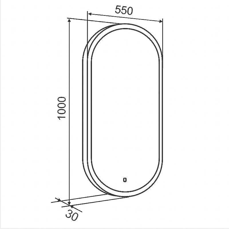 Зеркало Aqua de Marco Fly 55 Fly55/100 с подсветкой с сенсорным выключателем, купить, цена, заказать, магазин, доставка, скидка, промокод, купить, цена, заказать, магазин, доставка, скидка, промокод