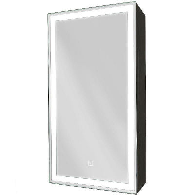 Зеркальный шкаф Континент Mirror Box black Led 35 L МВК063 с подсветкой Черный