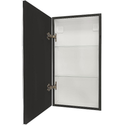 Зеркальный шкаф Континент Mirror Box black Led 35 L МВК063 с подсветкой Черный