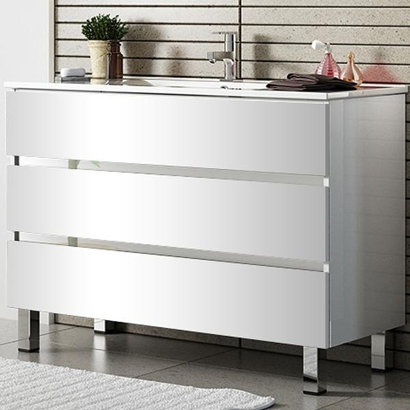 Тумба с раковиной SanVit Кубэ-3 90 kkube3090 в цвете Ral Белый глянец, купить, цена, заказать, магазин, доставка, скидка, промокод, купить, цена, заказать, магазин, доставка, скидка, промокод