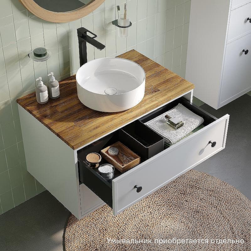 Тумба под раковину Iddis Torr 80 TOR80WBi95K подвесная Белая матовая, купить, цена, заказать, магазин, доставка, скидка, промокод, купить, цена, заказать, магазин, доставка, скидка, промокод