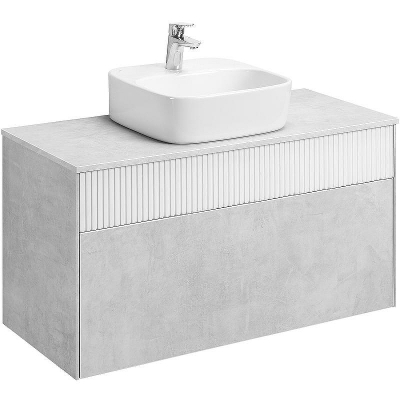 Тумба под раковину Aquaton Марбл 100 1A276301MH4C0 подвесная Слэйт Белый матовый