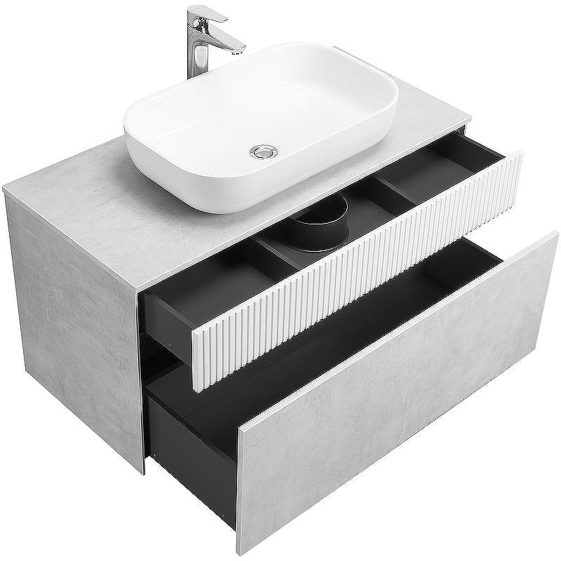 Тумба под раковину Aquaton Марбл 100 1A276301MH4C0 подвесная Слэйт Белый матовый, купить, цена, заказать, магазин, доставка, скидка, промокод, купить, цена, заказать, магазин, доставка, скидка, промокод