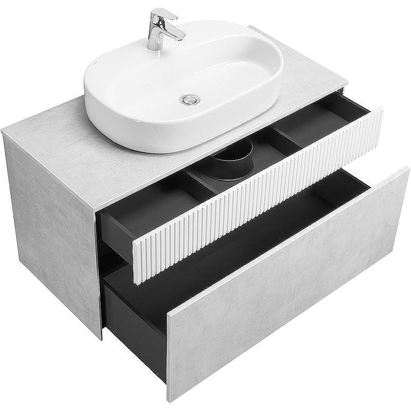 Тумба под раковину Aquaton Марбл 100 1A276301MH4C0 подвесная Слэйт Белый матовый, купить, цена, заказать, магазин, доставка, скидка, промокод, купить, цена, заказать, магазин, доставка, скидка, промокод