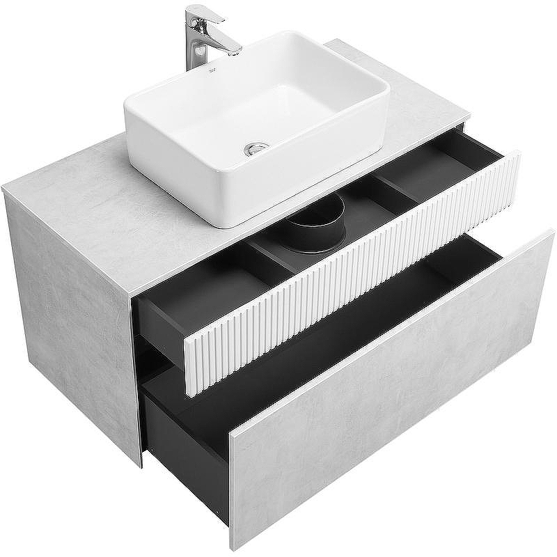 Тумба под раковину Aquaton Марбл 100 1A276301MH4C0 подвесная Слэйт Белый матовый, купить, цена, заказать, магазин, доставка, скидка, промокод, купить, цена, заказать, магазин, доставка, скидка, промокод