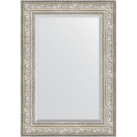 Зеркало Evoform Exclusive 100х70 BY 3452 с фацетом в багетной раме - Виньетка серебро 109, купить, цена, заказать, магазин, доставка, скидка, промокод, купить, цена, заказать, магазин, доставка, скидка, промокод