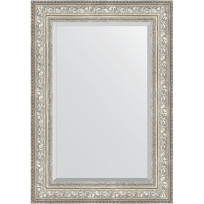 Зеркало Evoform Exclusive 100х70 BY 3452 с фацетом в багетной раме - Виньетка серебро 109, купить, цена, заказать, магазин, доставка, скидка, промокод, купить, цена, заказать, магазин, доставка, скидка, промокод