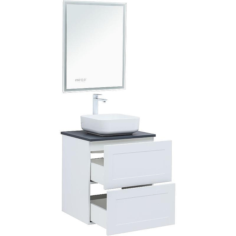 Тумба под раковину Aquanet Терра 60 313232 подвесная Белая матовая, купить, цена, заказать, магазин, доставка, скидка, промокод, купить, цена, заказать, магазин, доставка, скидка, промокод