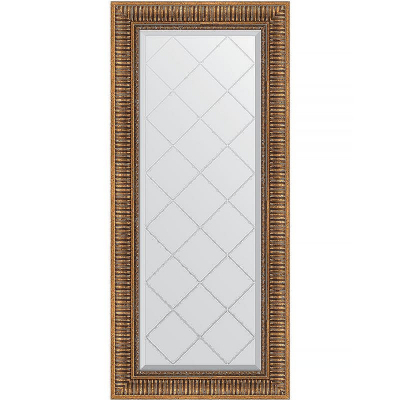 Зеркало Evoform Exclusive-G 127х57 BY 4068 с гравировкой в багетной раме - Бронзовый акведук 93