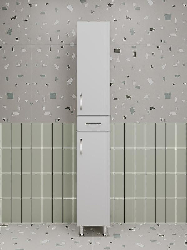 Шкаф пенал Style Line Эко Стандарт 30 ЛС-00002328 с бельевой корзиной Белый глянцевый, купить, цена, заказать, магазин, доставка, скидка, промокод, купить, цена, заказать, магазин, доставка, скидка, промокод