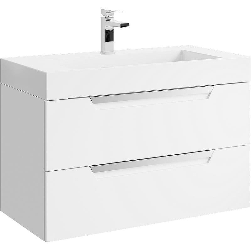 Тумба под раковину Aqwella Cube 90 CUB0109W подвесная Белая матовая, купить, цена, заказать, магазин, доставка, скидка, промокод, купить, цена, заказать, магазин, доставка, скидка, промокод