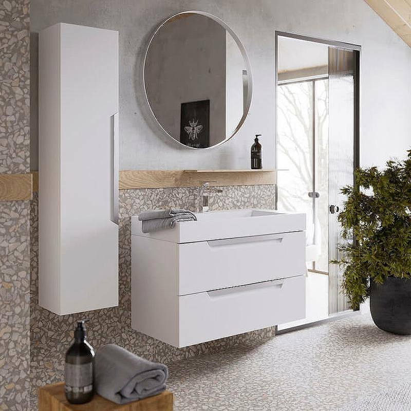 Тумба под раковину Aqwella Cube 90 CUB0109W подвесная Белая матовая, купить, цена, заказать, магазин, доставка, скидка, промокод, купить, цена, заказать, магазин, доставка, скидка, промокод