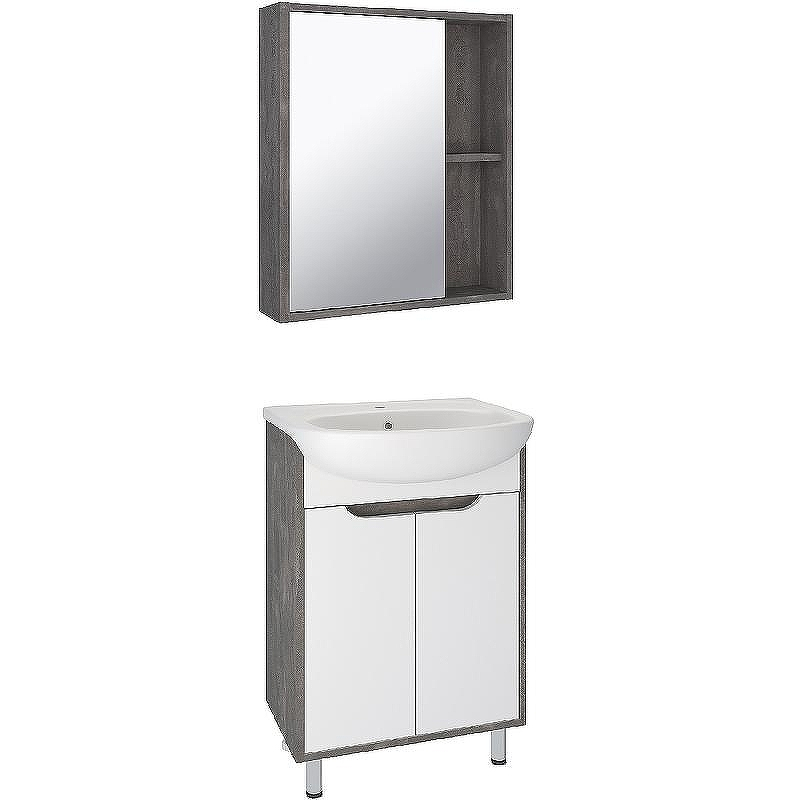 Тумба под раковину Runo Эко 60 00-00001338 Железный камень Белая, купить, цена, заказать, магазин, доставка, скидка, промокод, купить, цена, заказать, магазин, доставка, скидка, промокод