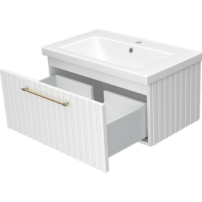 Тумба с раковиной Brevita Alicante 80 УТ000015977 подвесная Белая матовая, купить, цена, заказать, магазин, доставка, скидка, промокод, купить, цена, заказать, магазин, доставка, скидка, промокод