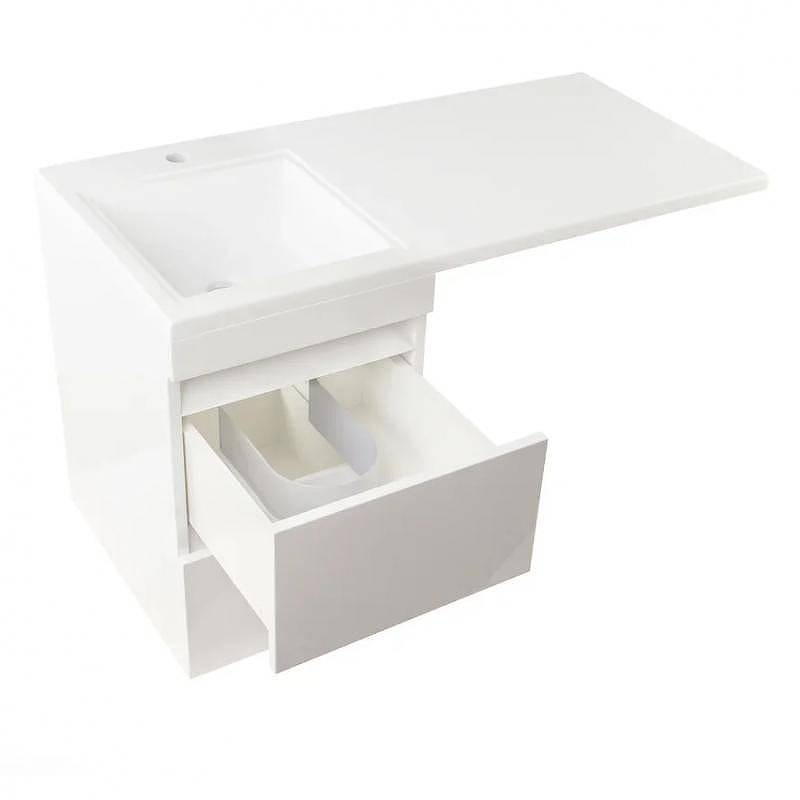 Тумба под раковину Style Line Даллас 100 Люкс Plus подвесная Белая, купить, цена, заказать, магазин, доставка, скидка, промокод, купить, цена, заказать, магазин, доставка, скидка, промокод